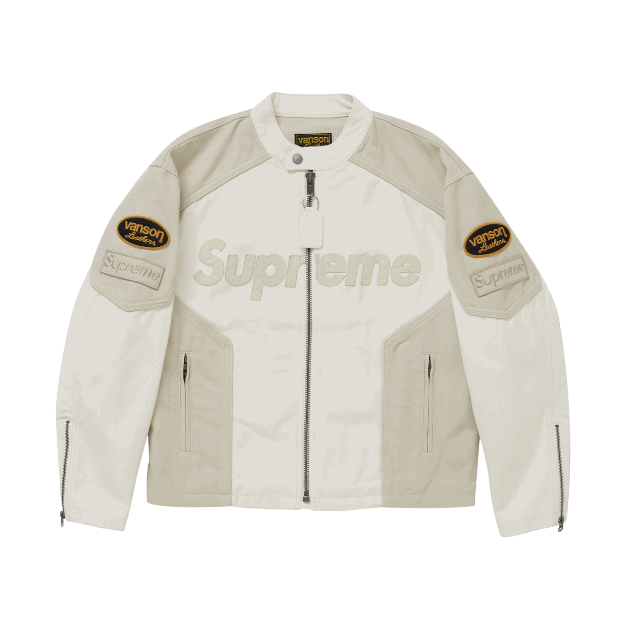 Supreme Vanson Leathers Cordura Cotton Jacket White