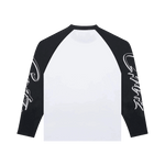 Corteiz Allstarz Raglan L/S Tee White/Black
