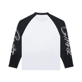 Corteiz Allstarz Raglan L/S Tee White/Black