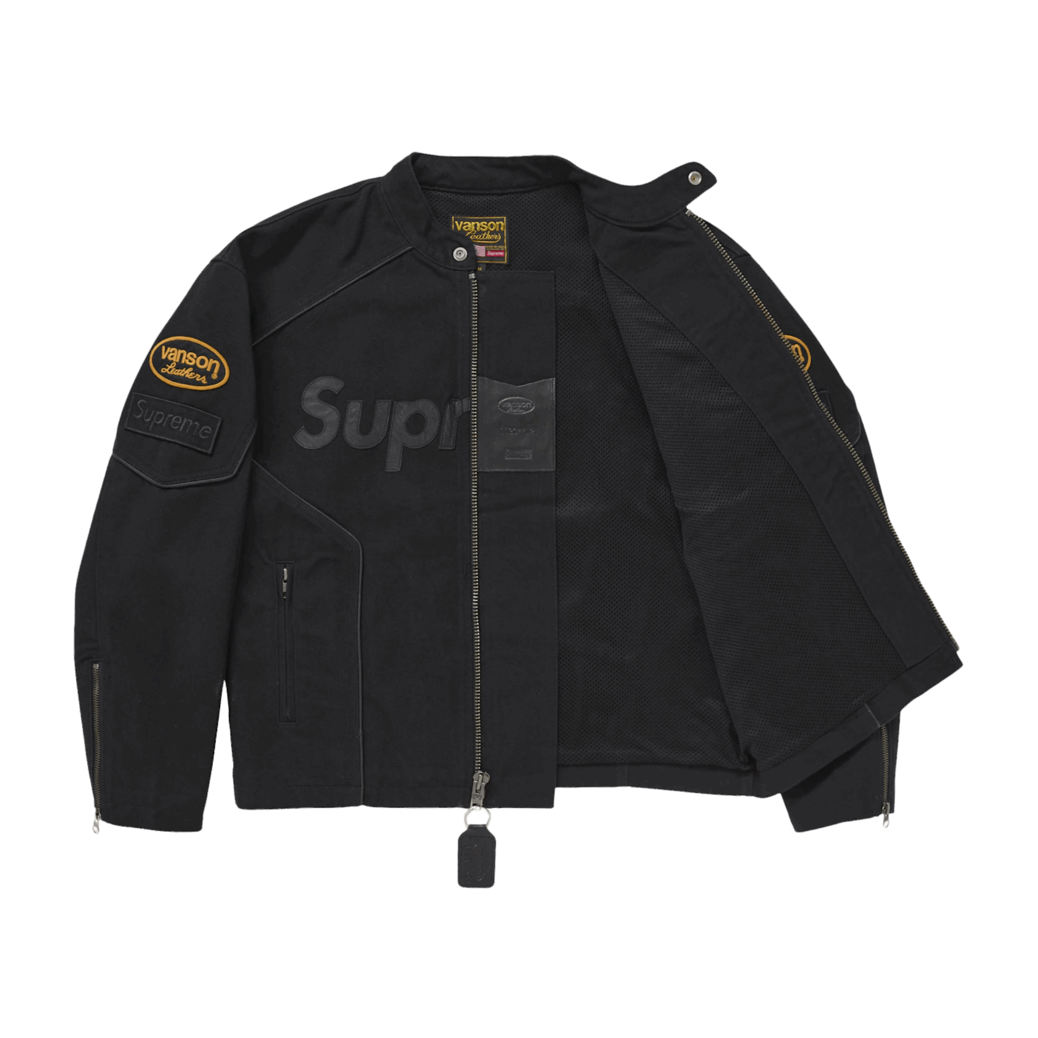 Supreme Vanson Leathers Cordura Cotton Jacket Black