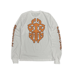 Chrome Hearts Stripe Dagger Logo Long Sleeve T-Shirt White - Morely TrendsChrome Hearts Type here:)