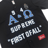 Supreme Alpha Omega Baseball Jersey Black