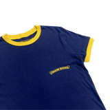 Chrome Hearts Women's Roller Skate T-Shirt Navy Blue Yellow