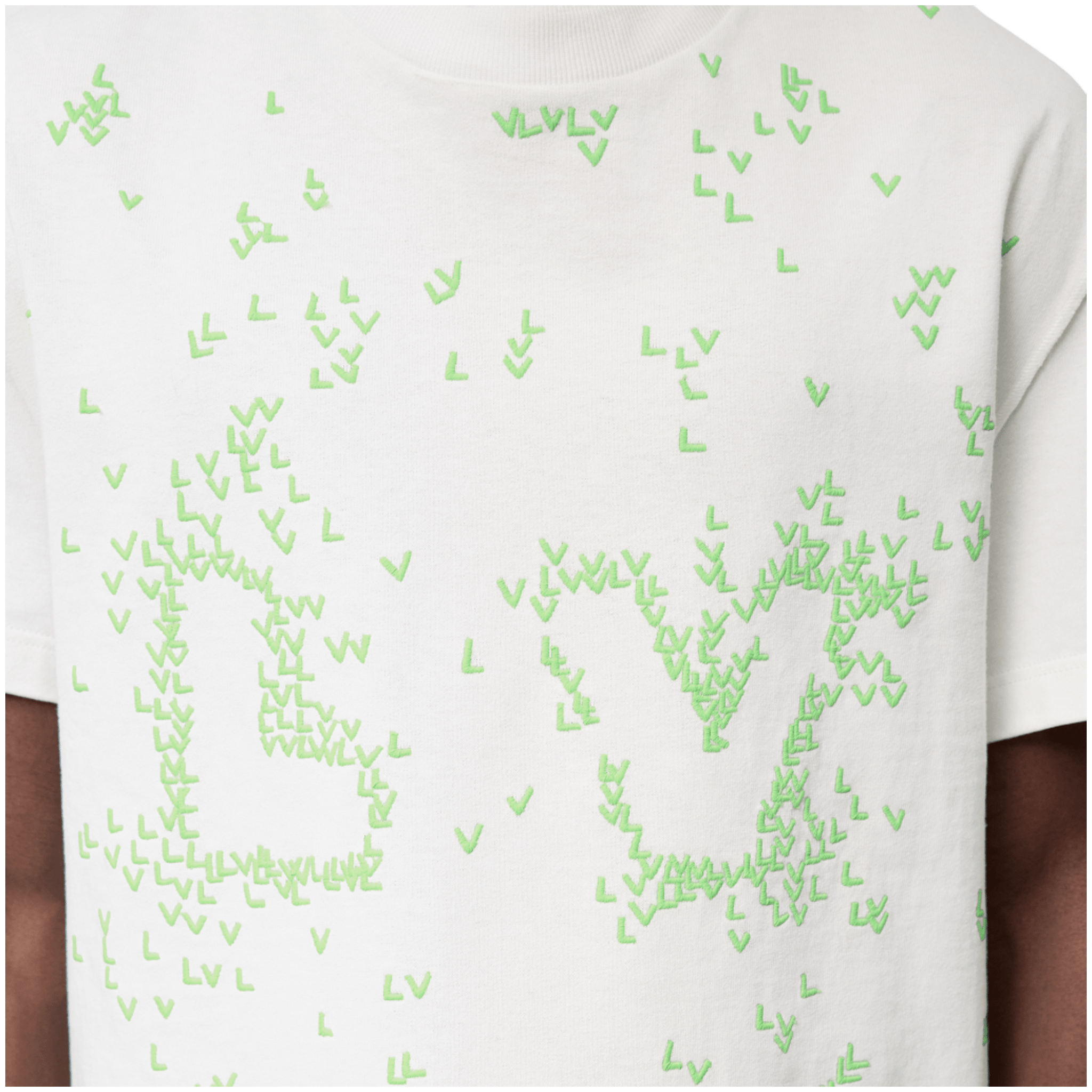 Louis Vuitton LV Spread Embroidery T-Shirt Milk White/Green - Morely TrendsLouis Vuitton Type here:)