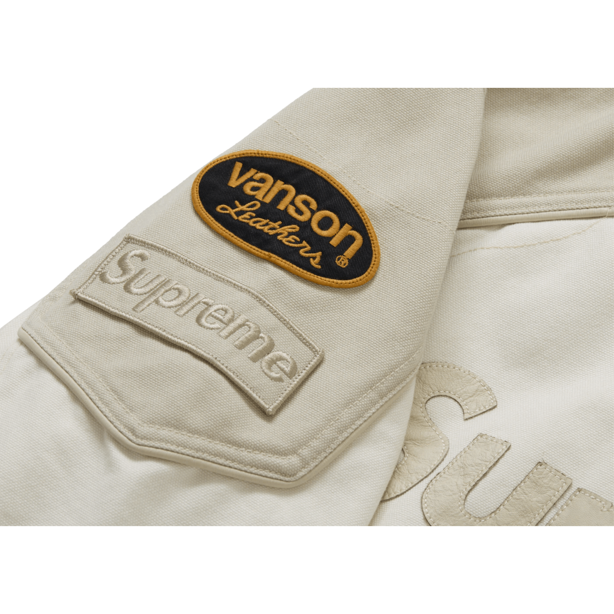 Supreme Vanson Leathers Cordura Cotton Jacket White