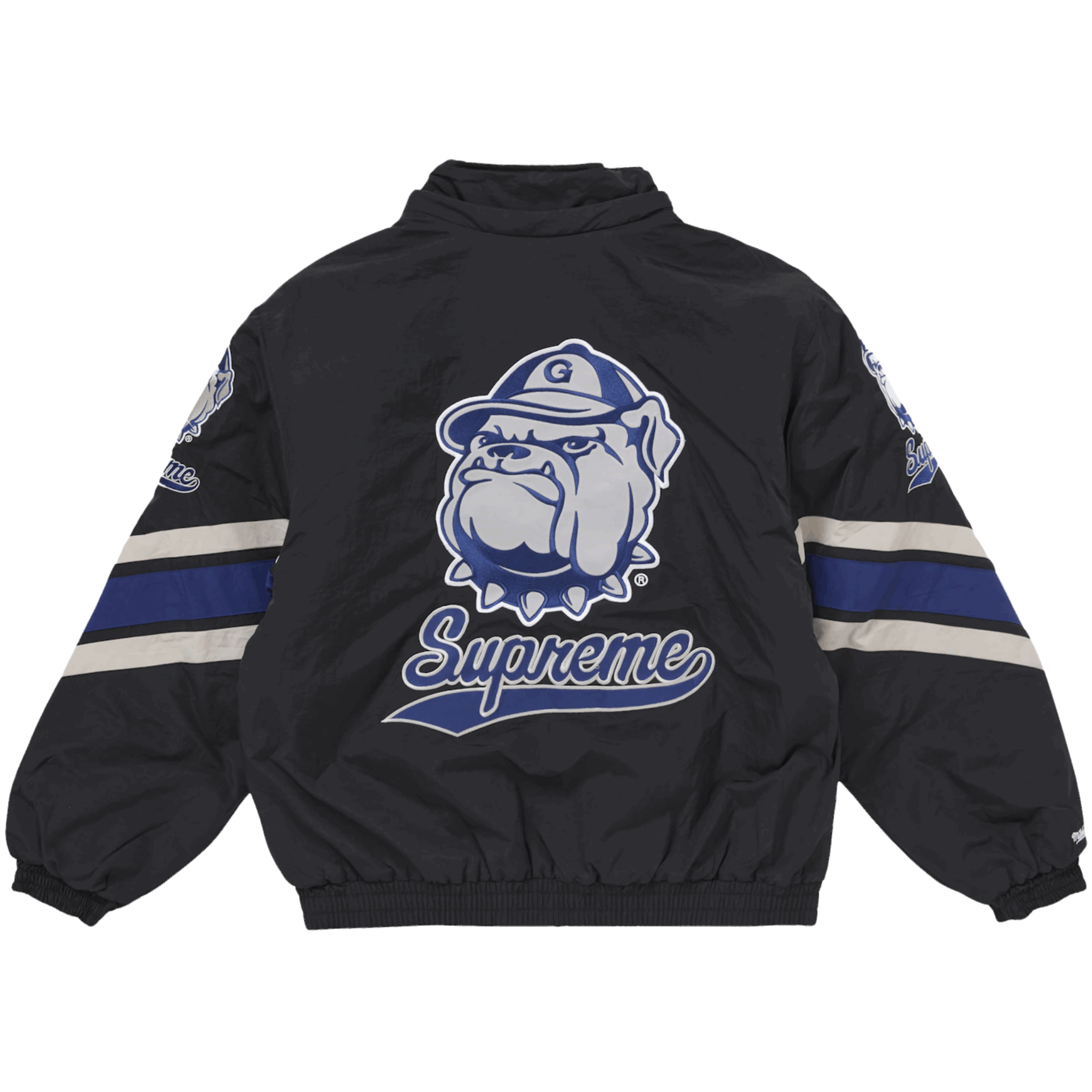 Supreme Mitchell & Ness NCAA Hooded Stadium Jacket Black