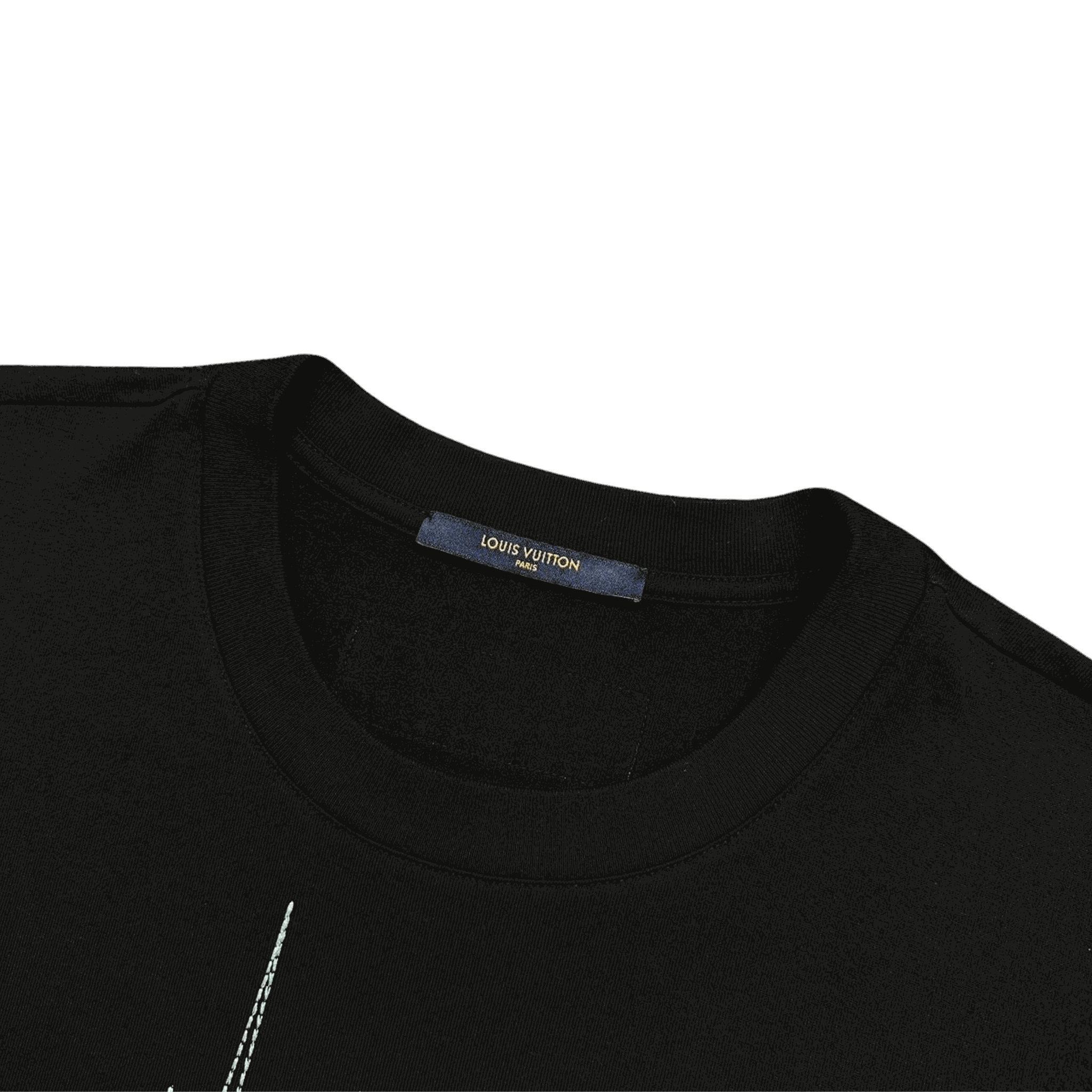 Louis Vuitton Embroidered LV Frequency Logo T-Shirt Black