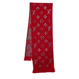 Louis Vuitton Red Wool/Silk Logomania Shine Scarf - Morely TrendsLouis Vuitton Type here:)