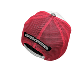 Chrome Hearts 3 Leather Cross Patch Trucker Cap Hot Pink