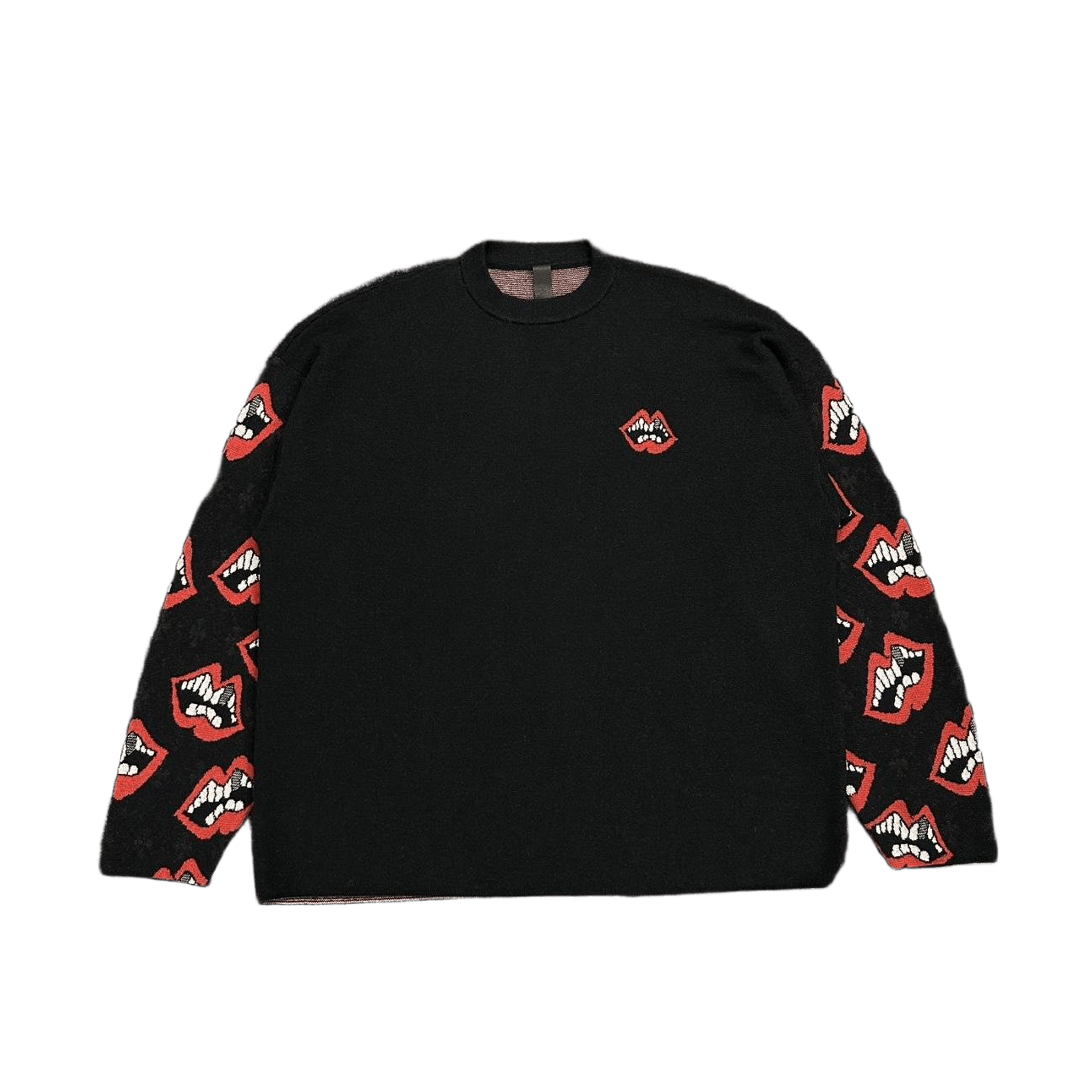 Chrome Hearts Matty Boy Lips Logo Cashmere Jumper Black Red - Morely TrendsChrome Hearts Type here:)
