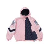 Supreme Mitchell & Ness NCAA Hooded Stadium Jacket Pink