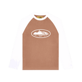 Corteiz Mens Raglan L/S T-shirt Brown