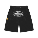 Corteiz Alcatraz Cargo Shorts Black
