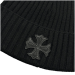 Chrome Hearts Cashmere Plus Cross Leather Patch Beanie - Morely TrendsChrome Hearts Type here:)