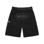 Corteiz Alcatraz Cargo Shorts Triple Black