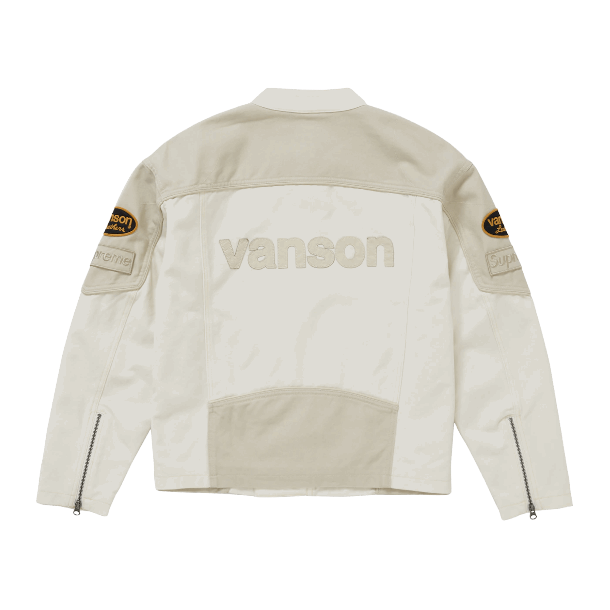 Supreme Vanson Leathers Cordura Cotton Jacket White