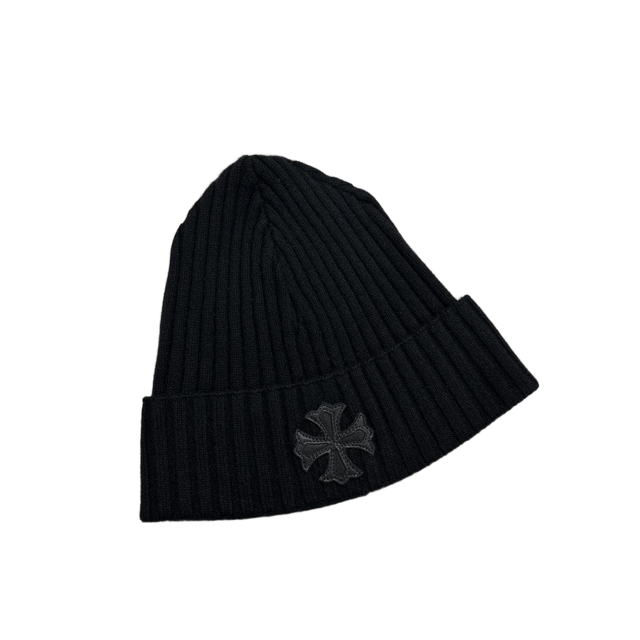 Chrome Hearts Cashmere Plus Cross Leather Patch Beanie - Morely TrendsChrome Hearts Type here:)