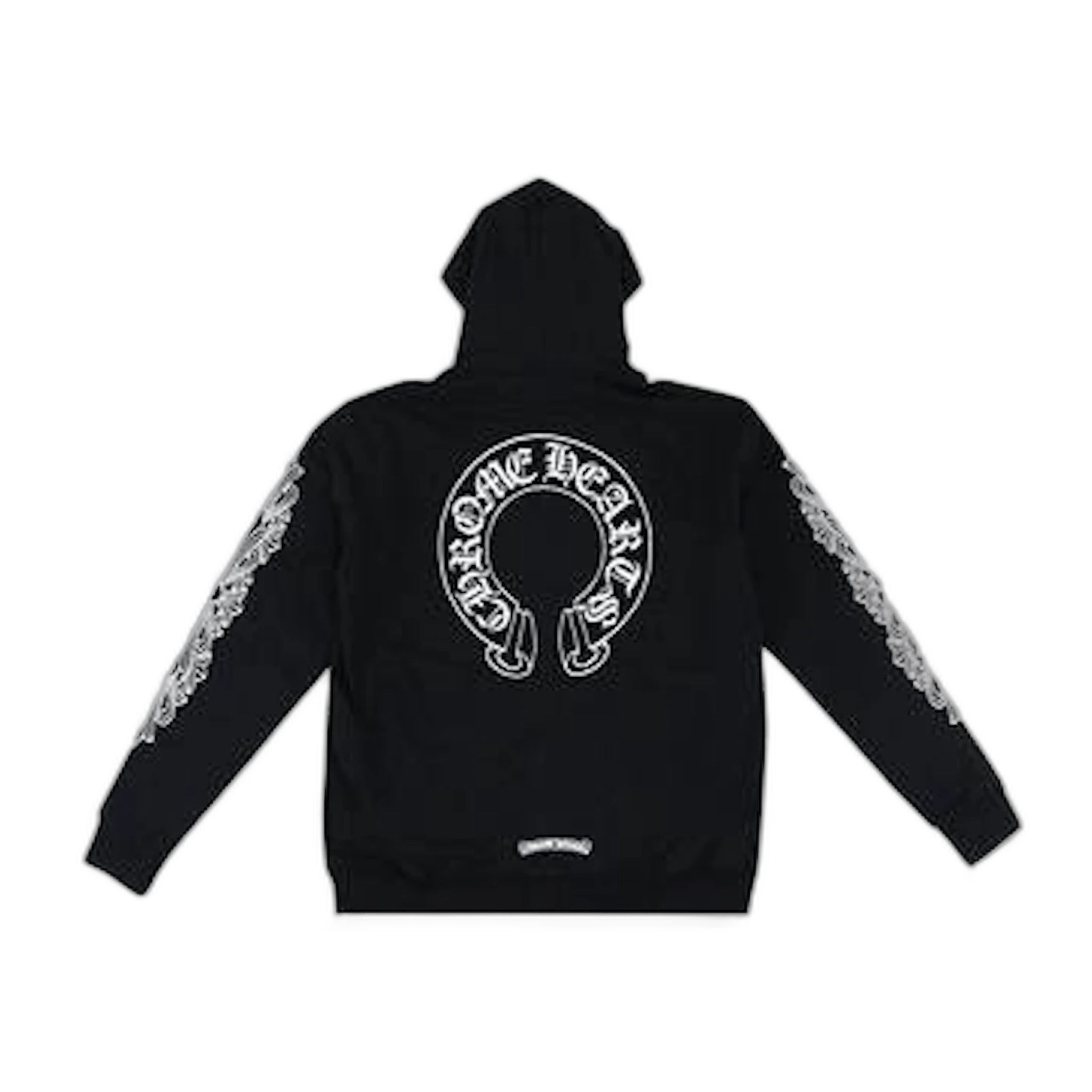 Chrome Hearts Horseshoe Floral Cross Sleeve Zip Up Hoodie Black/White - Morely TrendsChrome Hearts Type here:)