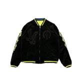 Chrome Hearts Matty Boy Flaming Youth Reversible Souvenir Jacket Black Yellow - Morely TrendsChrome Hearts Type here:)
