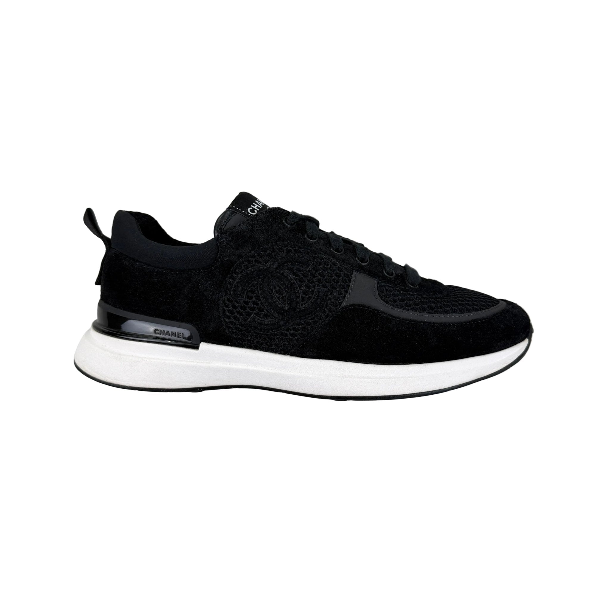 Chanel Men’s Black Low Suede Runners - Uk 7 - Morely TrendsChanel Type here:)