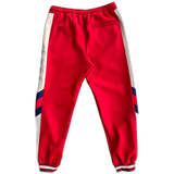 Gucci Red & White Striped Logo Trackpants