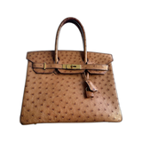 Hermes Brown Ostrich Birkin 30