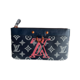 Louis Vuitton Navy & White Monogram Upside Down Logo Pouch