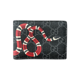 Gucci Black GG Monogram Snake Wallet