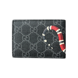 Gucci Black GG Monogram Snake Wallet