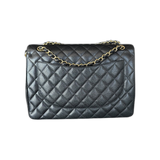 Chanel Black Caviar Quilted Jumbo Flap Bag