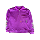 Chrome Hearts Matty Boy Purple More Not Less Polo Sweater