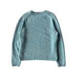 Gucci Blue Distressed G Logo Wool Sweater