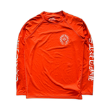 Chrome Hearts Orange & White Horseshoe logo Rash Guard Longsleeve T-Shirt