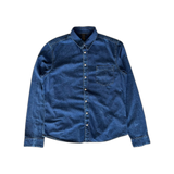 Chrome Hearts Blue Cross Patch Denim Button Up Shirt