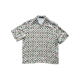 Louis Vuitton Tyler Cream Multicolor Monogram Silk Button Up Shirt