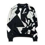 Louis Vuitton Black & White Abstract Wool Sweater