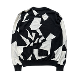 Louis Vuitton Black & White Abstract Wool Sweater