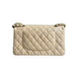 Chanel Beige Caviar Quilted Medium Flap Bag