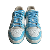 Louis Vuitton Blue & White Monogram Trainers