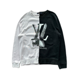 Louis Vuitton Black & White Peace & Love Split Sweater