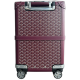 Goyard Burgundy Bourget PM Trolley Suitcase