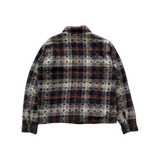 Chrome Hearts Navy & White Cross Jacquard Quilted Flannel