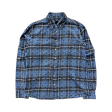 Chrome Hearts Blue Cross Patch Jacquard Button Up Shirt