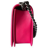 Chanel Hot Pink Quilted Lambskin Medium Boy Bag