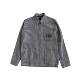 Chrome Hearts Blue & White Pinstripe Chore Button Up Shirt