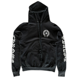 Chrome Hearts Bella Hadid Black & White Horseshoe Logo Hoodie