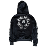 Chrome Hearts Bella Hadid Black & White Horseshoe Logo Hoodie