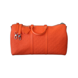 Louis Vuitton Orange Taurillon Monogram Keepall 50