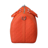 Louis Vuitton Orange Taurillon Monogram Keepall 50