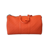 Louis Vuitton Orange Taurillon Monogram Keepall 50